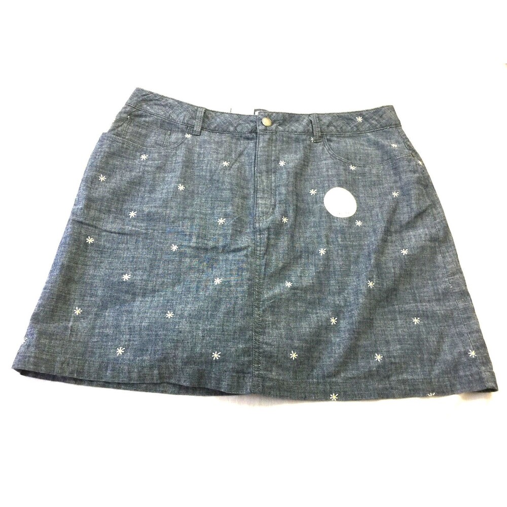 NWT CROFT BARROW STRETCH WOMENS SKIRT SKORT WITH BUILT SHORTS SIZE 14P